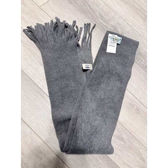 Old Navy Accessories - Old Navy Fleece Scarf Womens OS Gray Performance Fringe Tassel Warm Cozy Classic